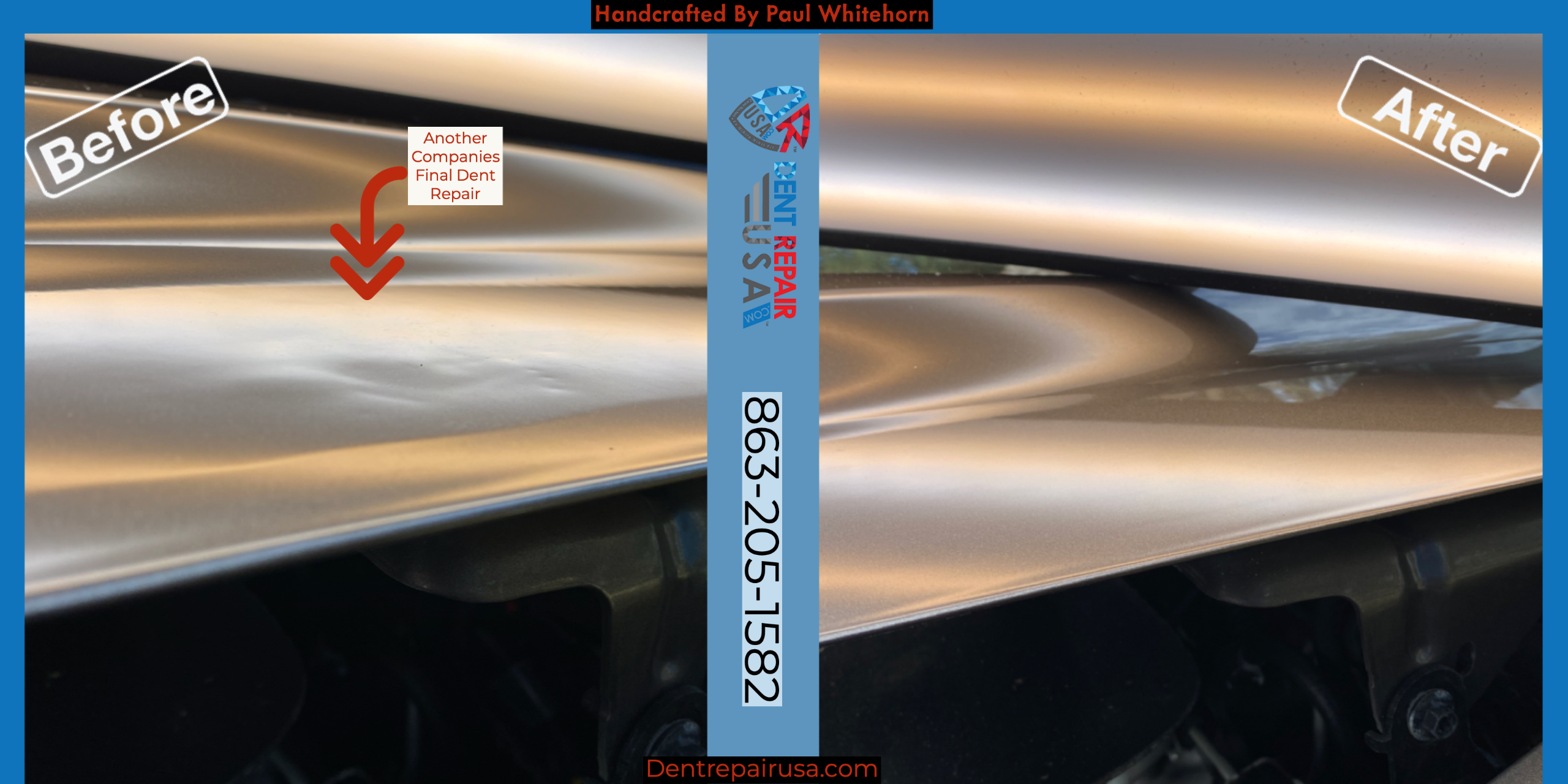  Hood Repair GMC Denali Other Company Was Cheaper In Every Way.  